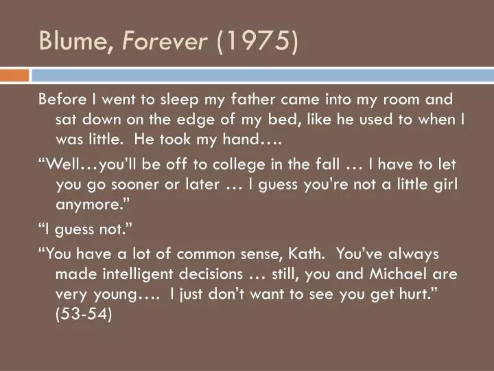 blume forever 1975