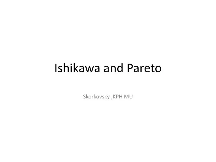 ishikawa and pareto