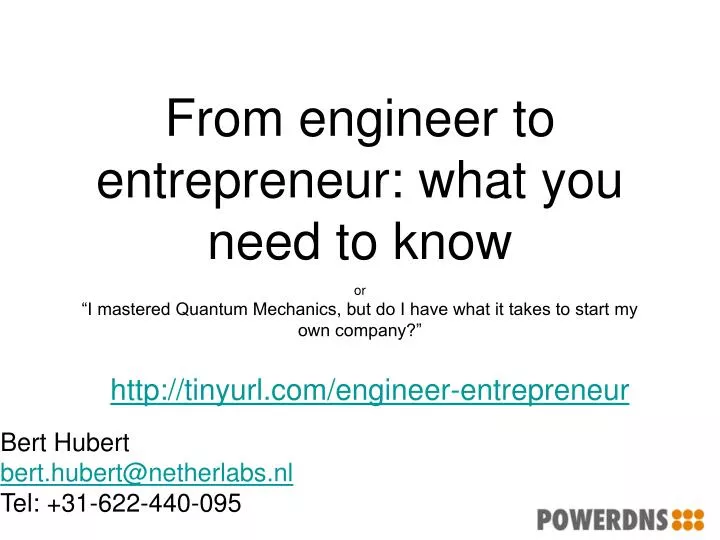 from engineer to entrepreneur what you need to know