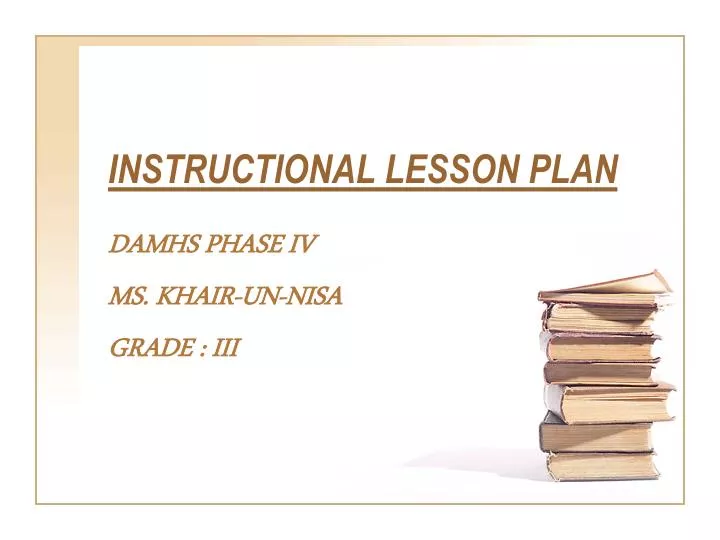 instructional lesson plan