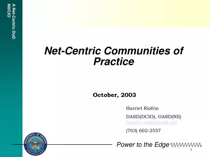 net centric communities of practice