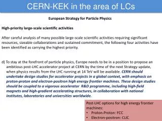 European Strategy for Particle Physics High-priority large-scale scientific activities