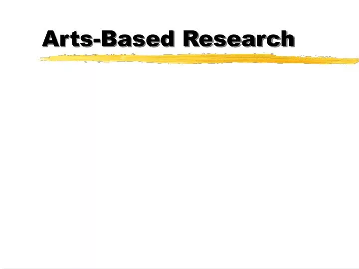 arts based research