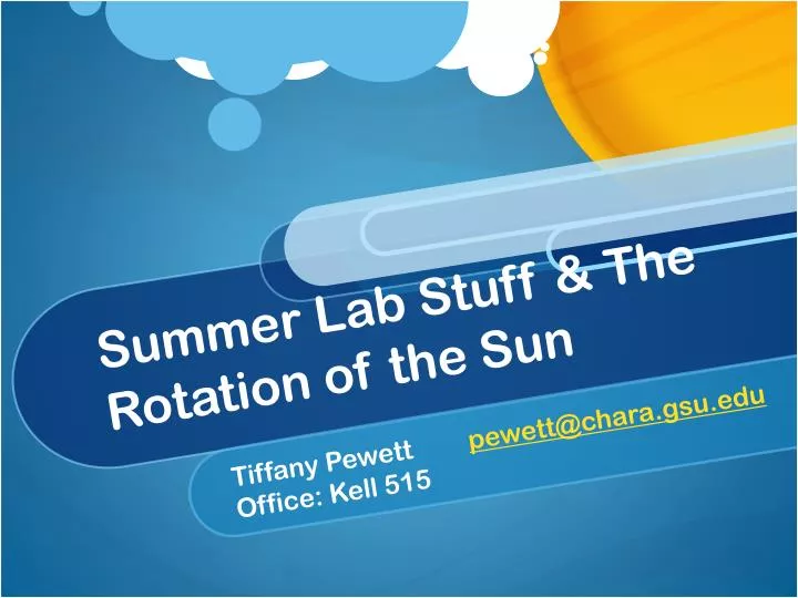 summer lab stuff the rotation of the sun