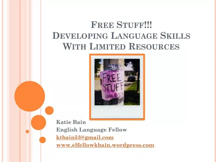 free stuff developing language skills with limited resources