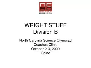 WRIGHT STUFF Division B