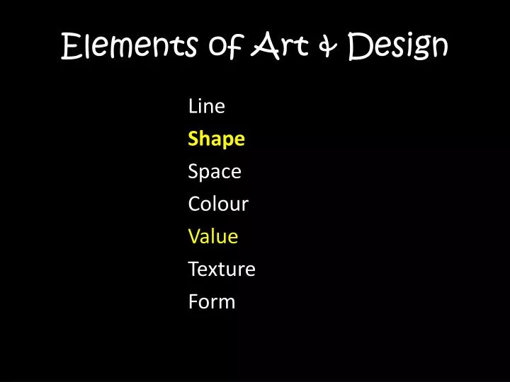 elements of art design