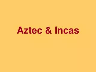 Aztec &amp; Incas