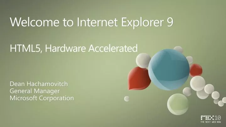 welcome to internet explorer 9 html5 hardware accelerated