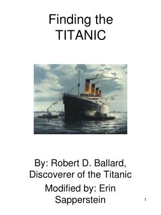 Finding the TITANIC
