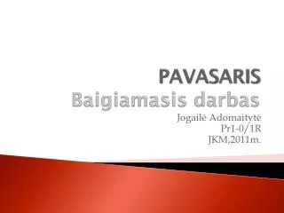 pavasaris baigiamasis darbas