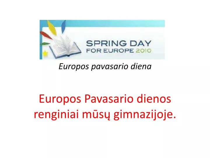 europos pavasario diena