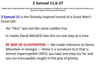 2 Samuel 11:6-27