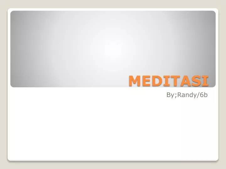 meditasi