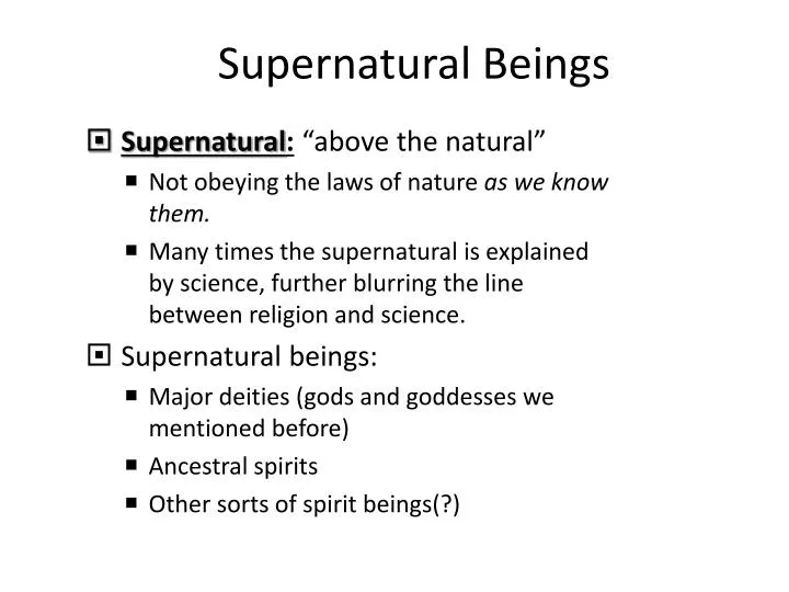 supernatural beings