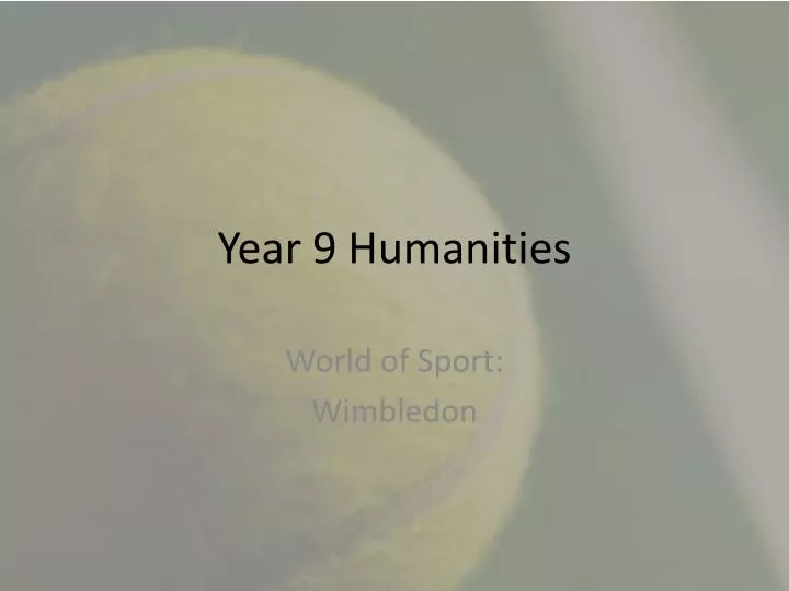 year 9 humanities
