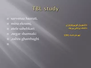 tbl study