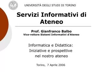 servizi informativi di ateneo