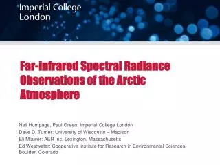 Far-infrared Spectral Radiance Observations of the Arctic Atmosphere