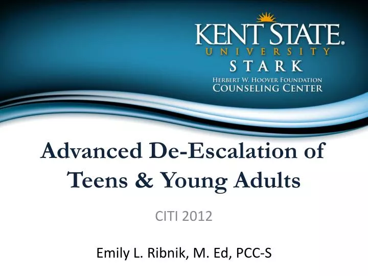 advanced de escalation of teens young adults