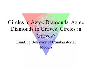 Circles in Aztec Diamonds. Aztec Diamonds in Groves. Circles in Groves?