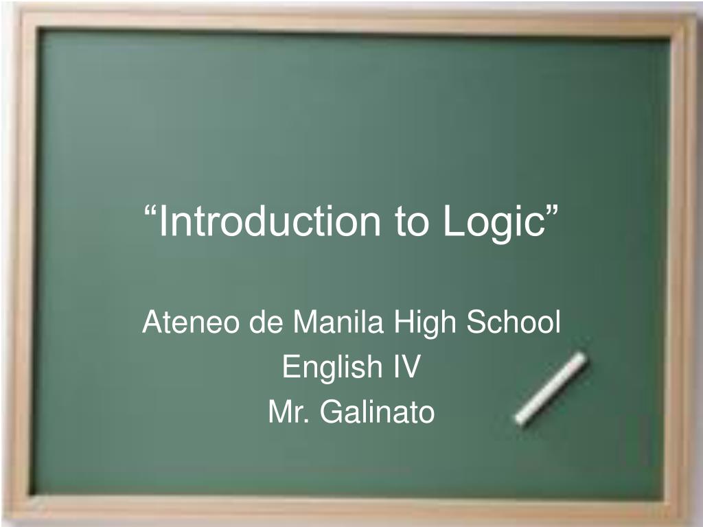 PPT - “Introduction to Logic” PowerPoint Presentation, free download ...