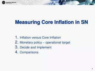 Measuring Core Inflation in SN