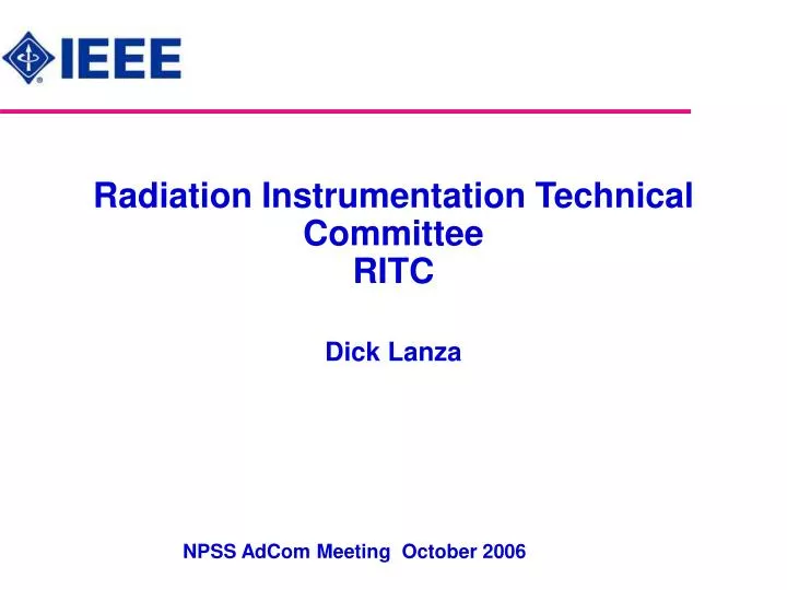 radiation instrumentation technical committee ritc