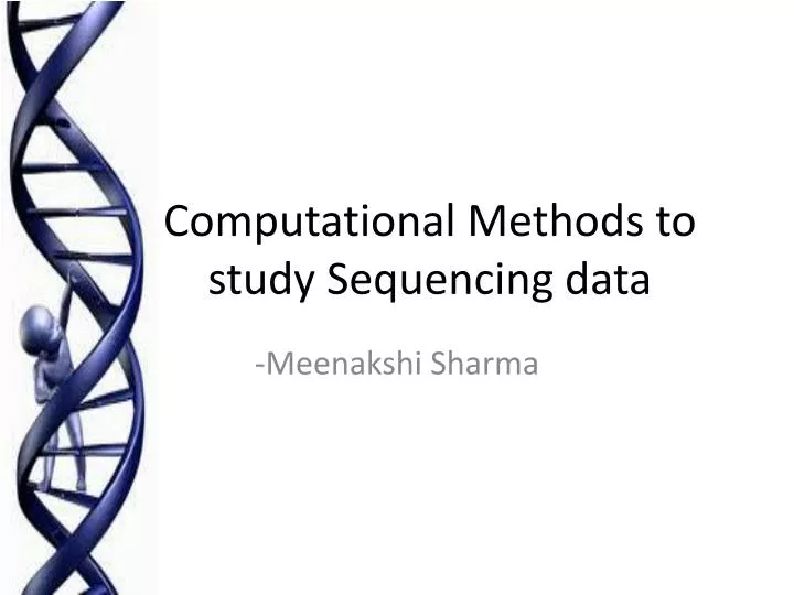 computational methods to study sequencing data