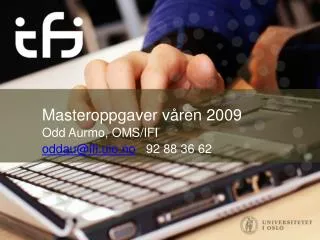 masteroppgaver v ren 2009