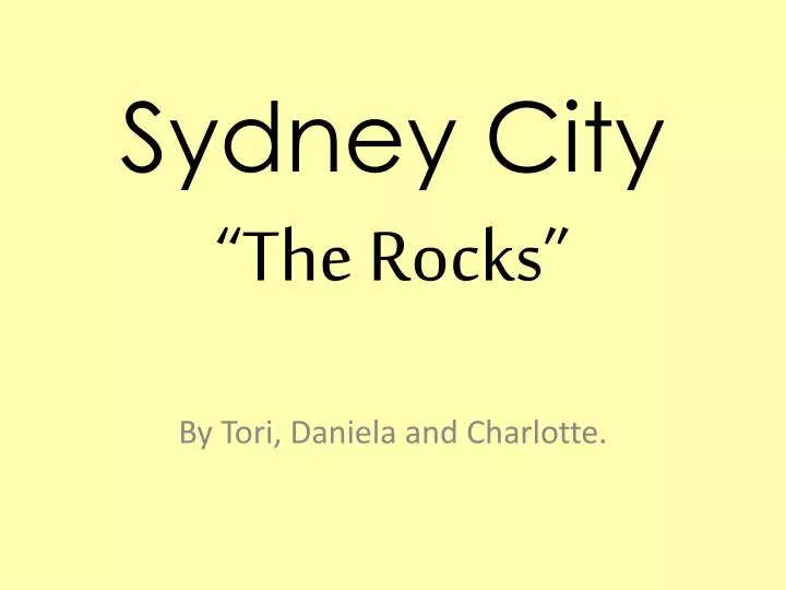 sydney city the rocks