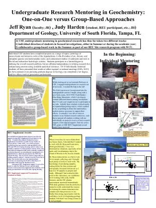 Undergraduate Research Mentoring in Geochemistry: One-on-One versus Group-Based Approaches