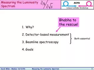 Measuring the Luminosity Spectrum