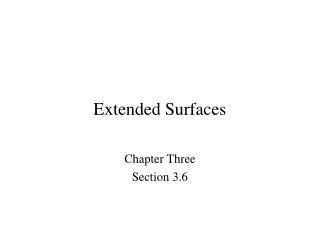 Extended Surfaces