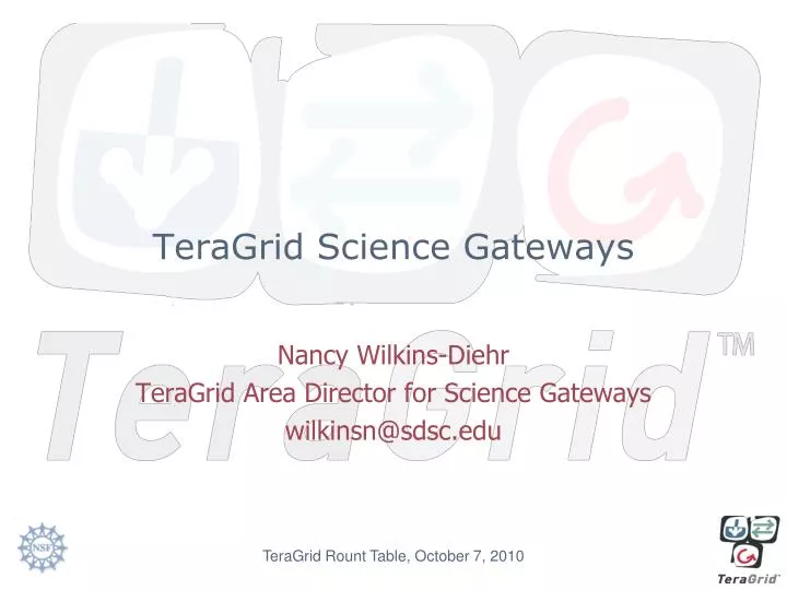 teragrid science gateways