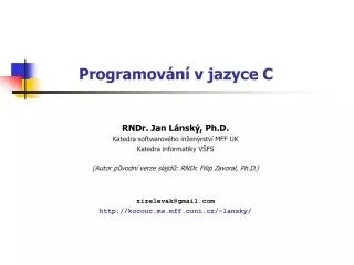 programov n v jazyce c