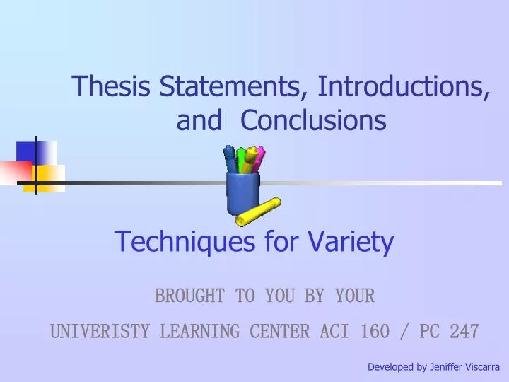 thesis statements introductions and conclusions