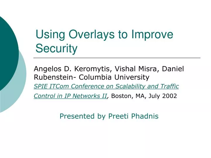 using overlays to improve security