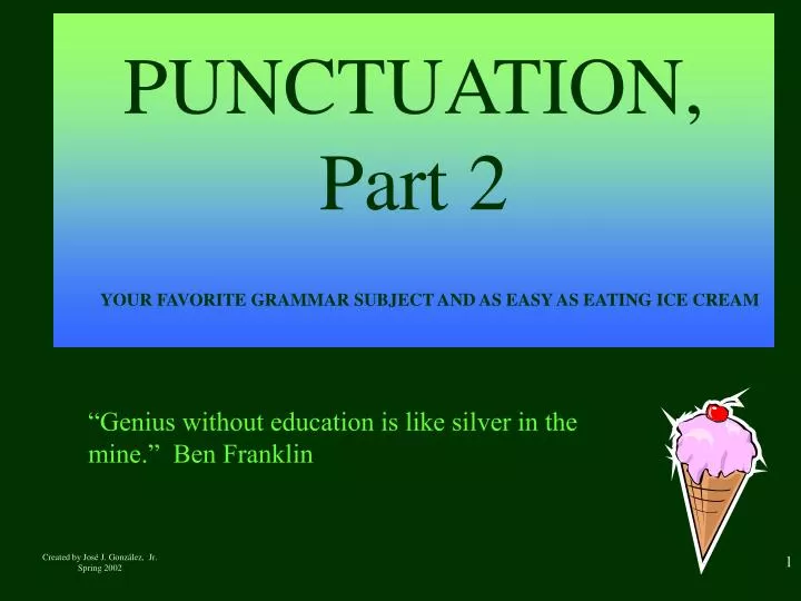 punctuation part 2 your favorite grammar subject and as easy as eating ice cream