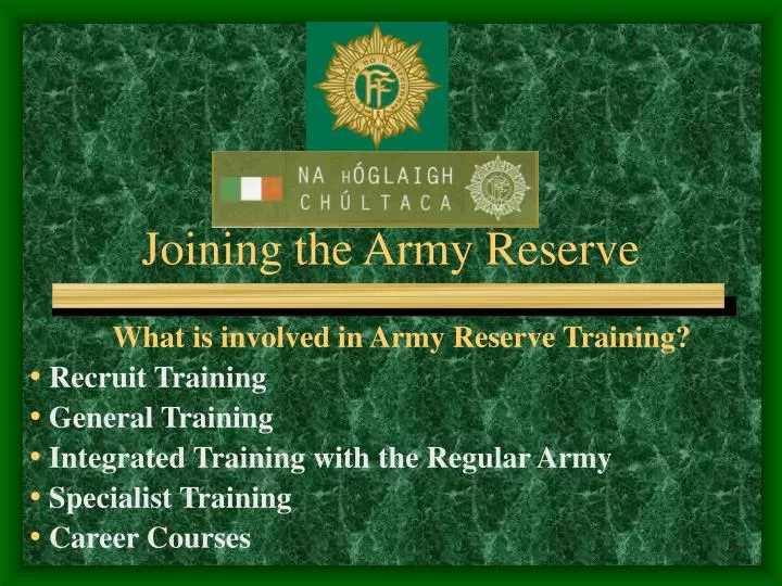 joining the army reserve