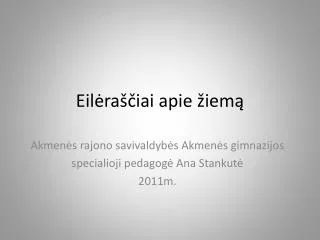 eil ra iai apie iem