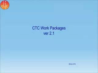 CTC Work Packages ver 2.1