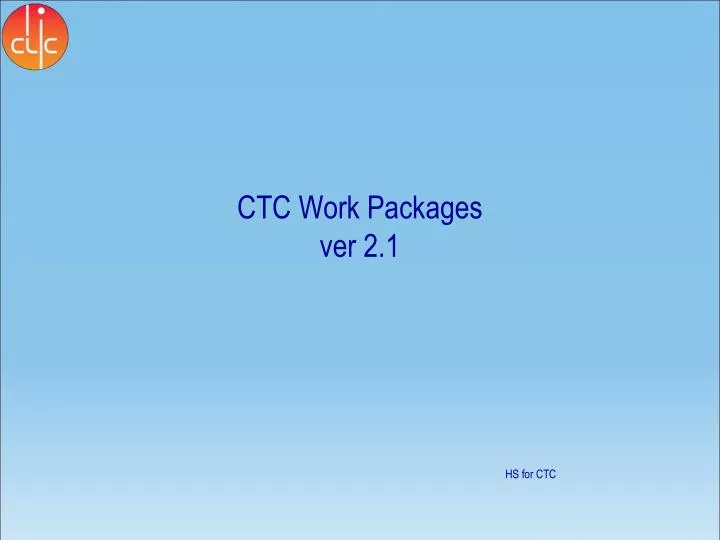 ctc work packages ver 2 1
