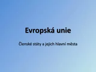 evropsk unie