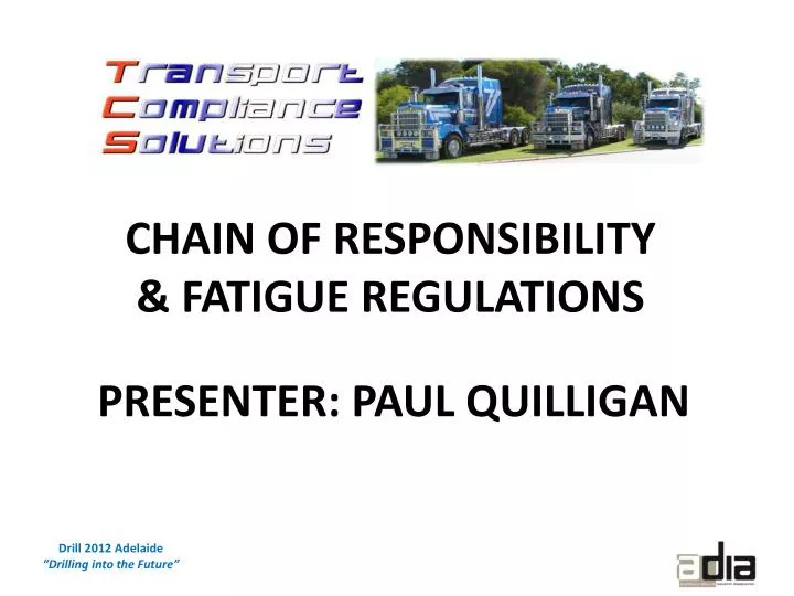 chain of responsibility fatigue regulations