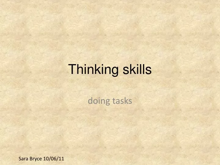 thinking skills