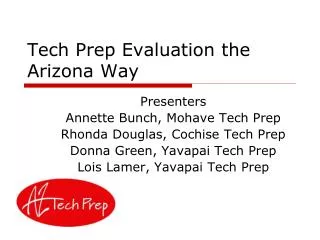Tech Prep Evaluation the Arizona Way