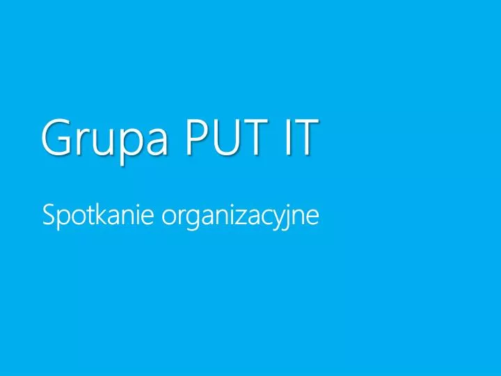 spotkanie organizacyjne