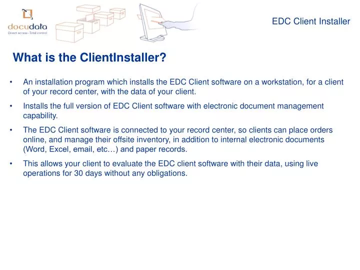 edc client installer