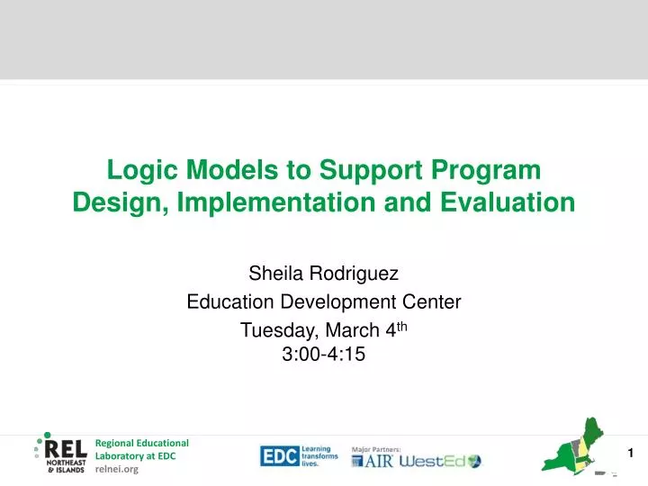 logic models to support program design implementation and evaluation